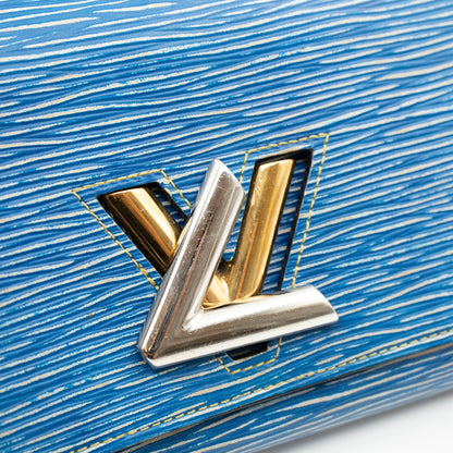 Louis-vuitton Twist Chain Wallet Epi Leather Denim
