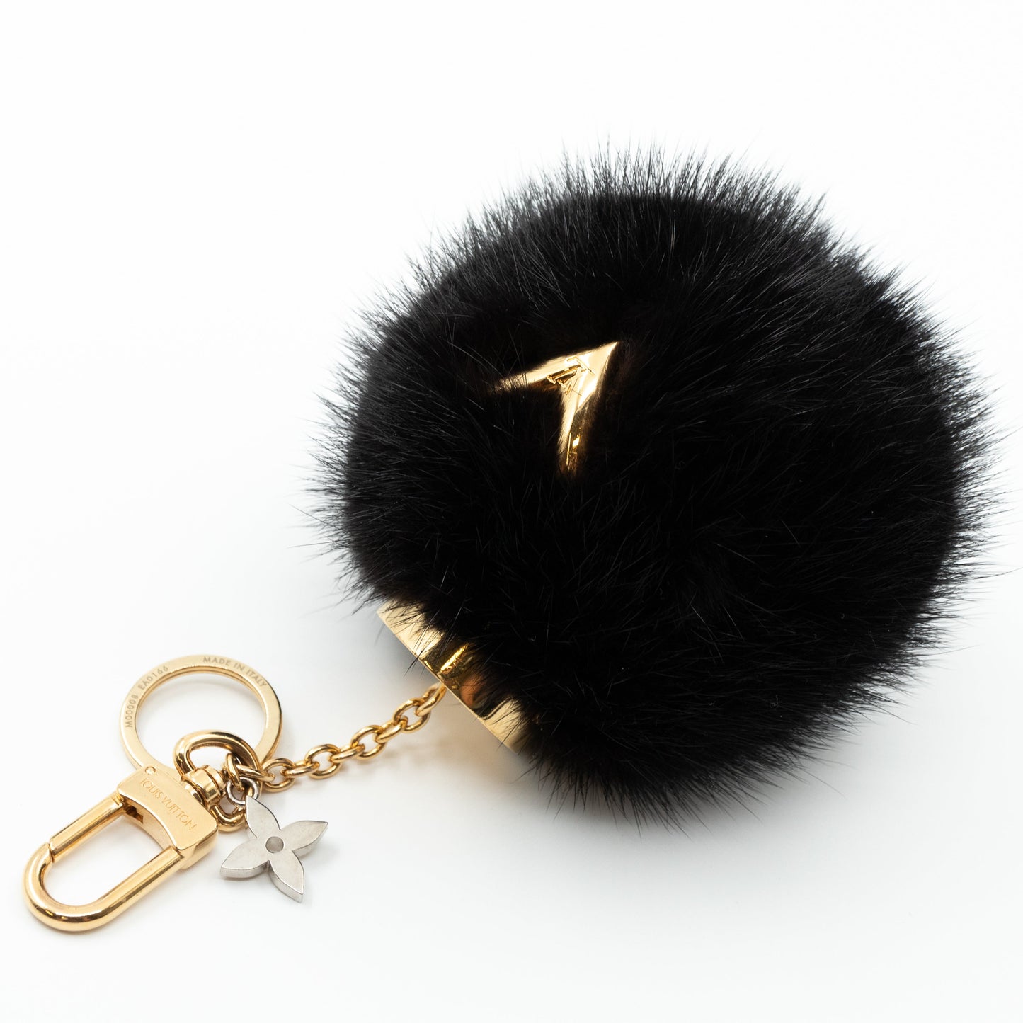 Louis-vuitton Bubble V Fur Bag Charm Black