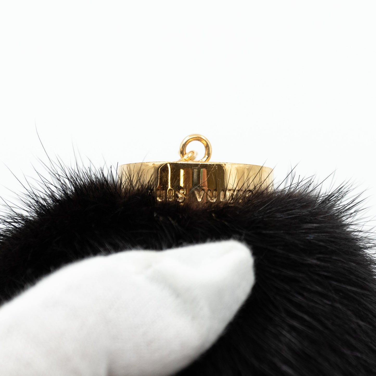 Louis-vuitton Bubble V Fur Bag Charm Black
