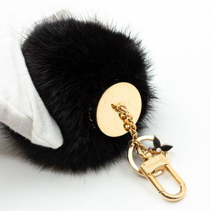 Louis-vuitton Bubble V Fur Bag Charm Black