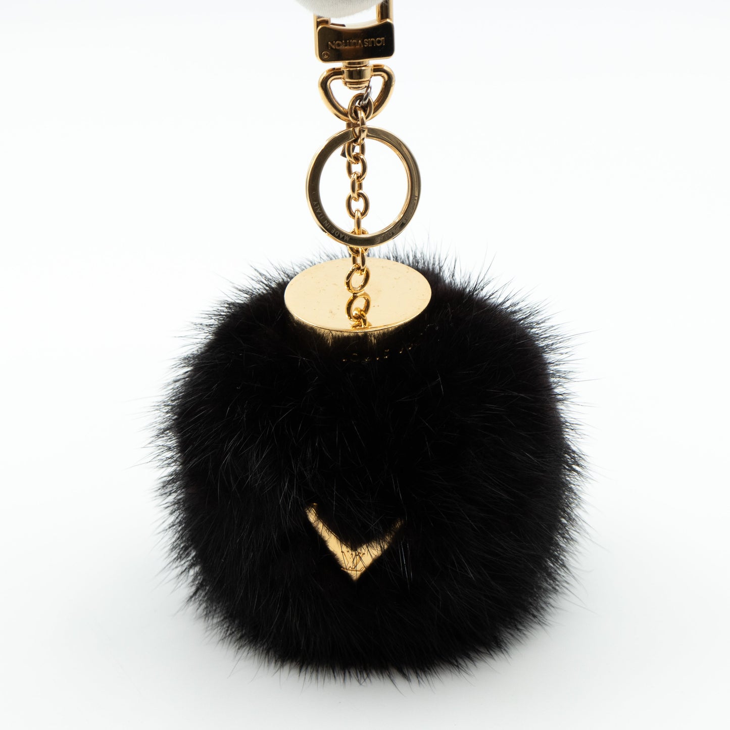 Louis-vuitton Bubble V Fur Bag Charm Black