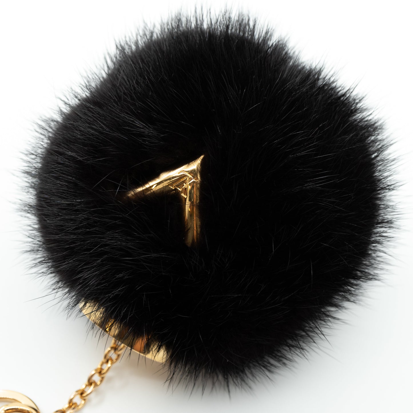 Louis-vuitton Bubble V Fur Bag Charm Black