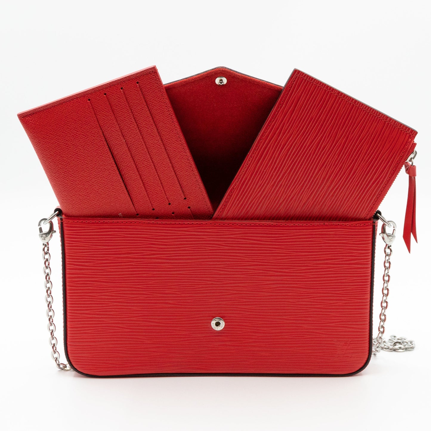 Louis-vuitton Pochette Felicie Epi Leather Red