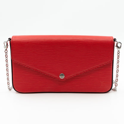 Louis-vuitton Pochette Felicie Epi Leather Red