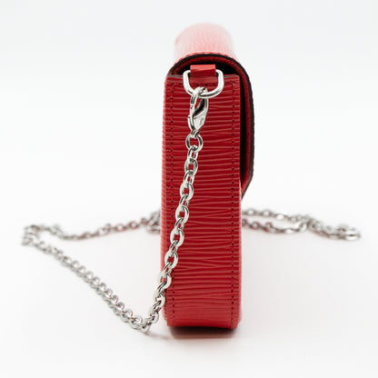 Louis-vuitton Pochette Felicie Epi Leather Red