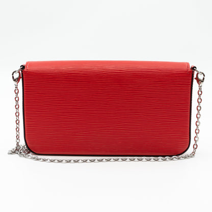 Louis-vuitton Pochette Felicie Epi Leather Red