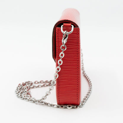 Louis-vuitton Pochette Felicie Epi Leather Red