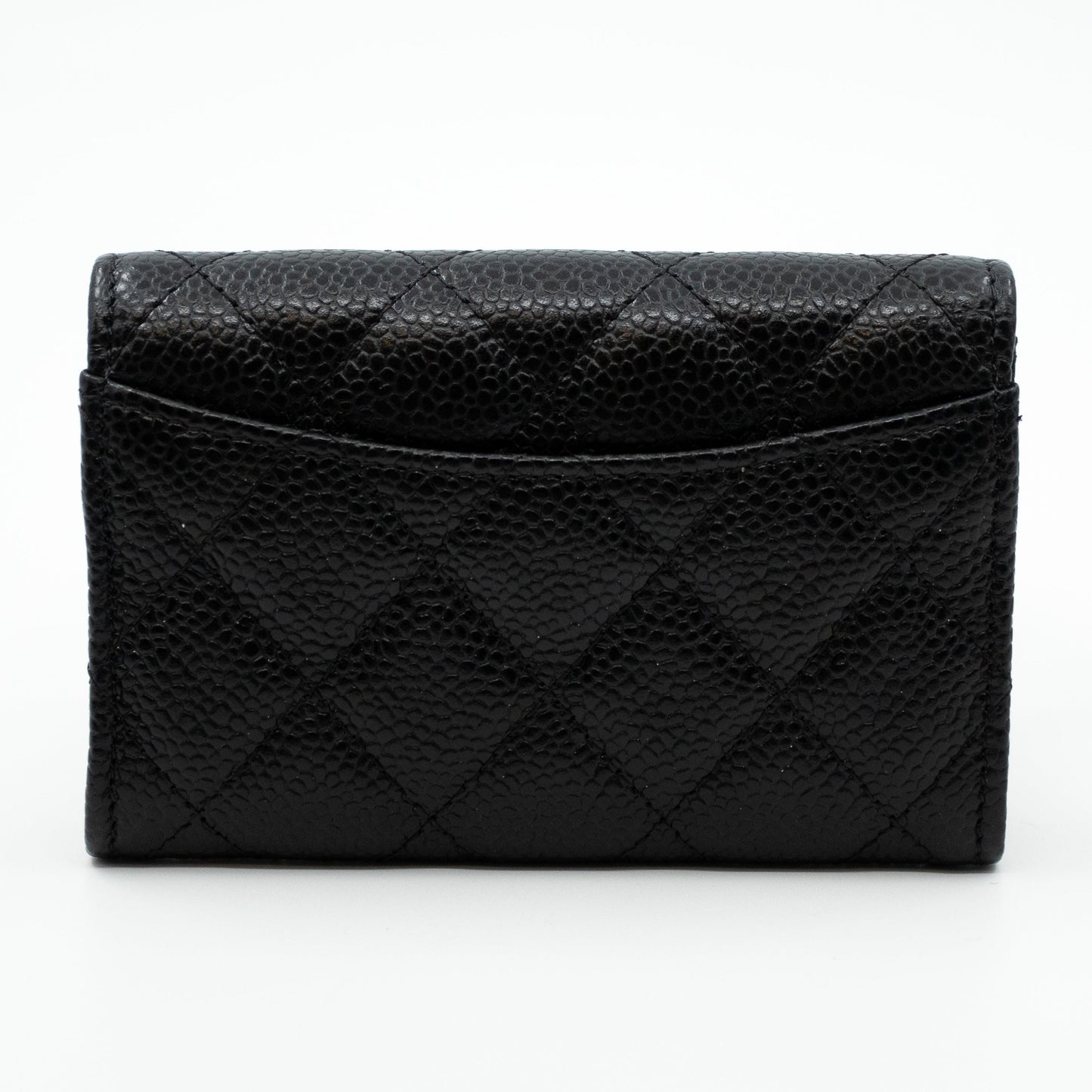 Classic Flap Card Case Black Caviar
