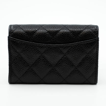 Classic Flap Card Case Black Caviar