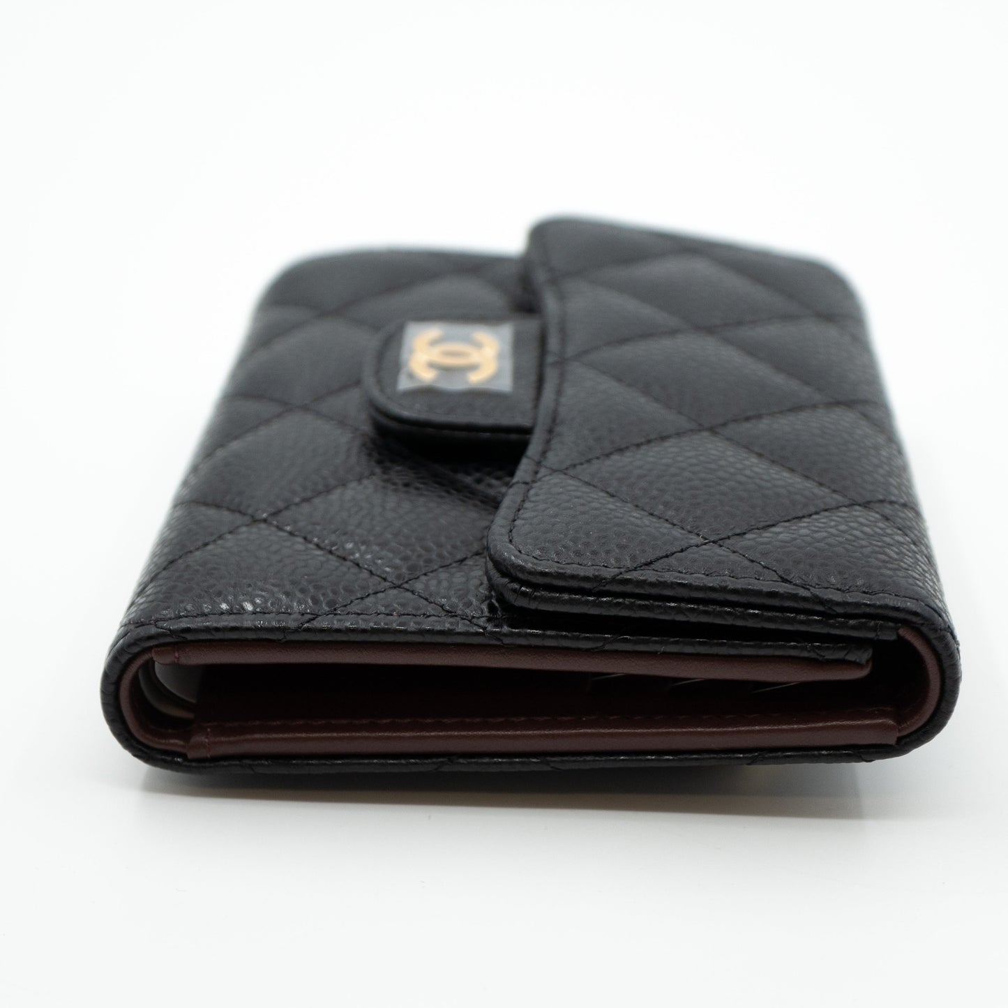 Small Classic Flap Wallet Black Caviar