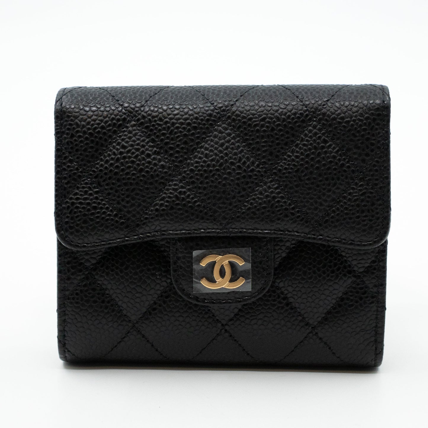 Small Classic Flap Wallet Black Caviar