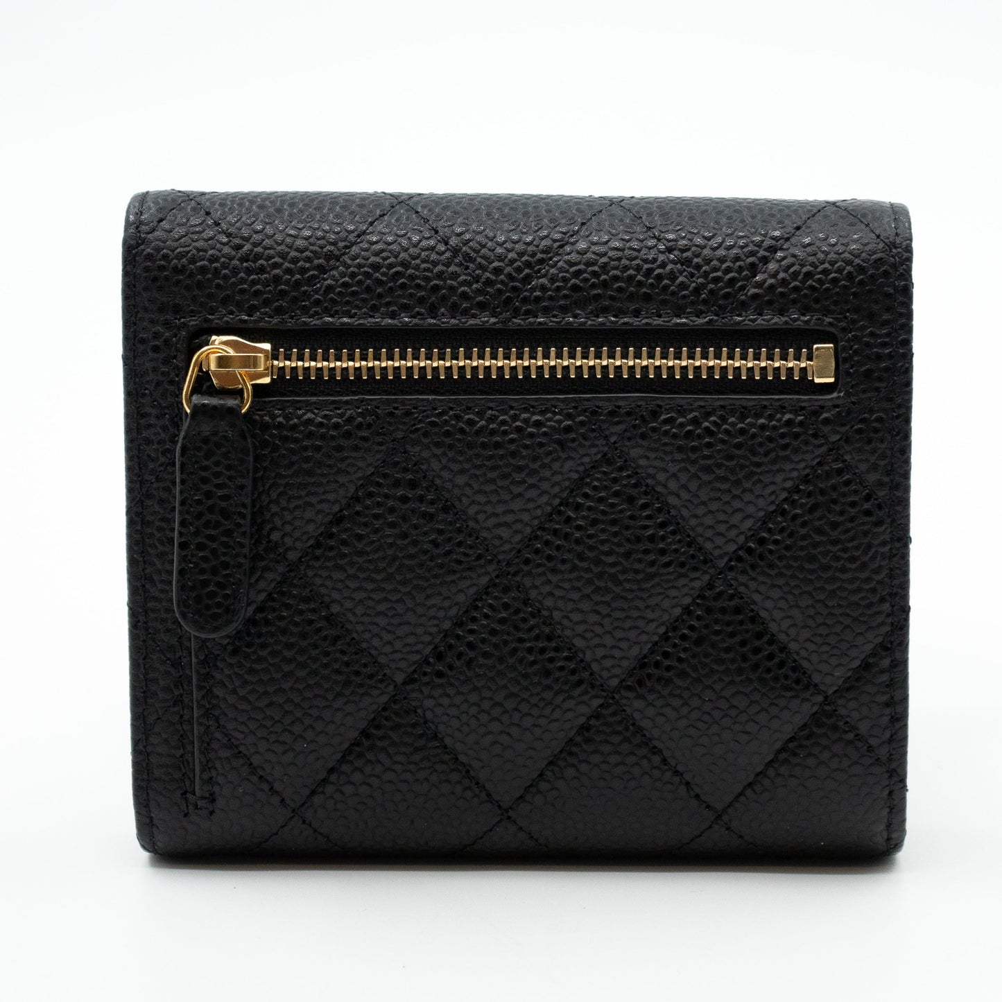 Small Classic Flap Wallet Black Caviar