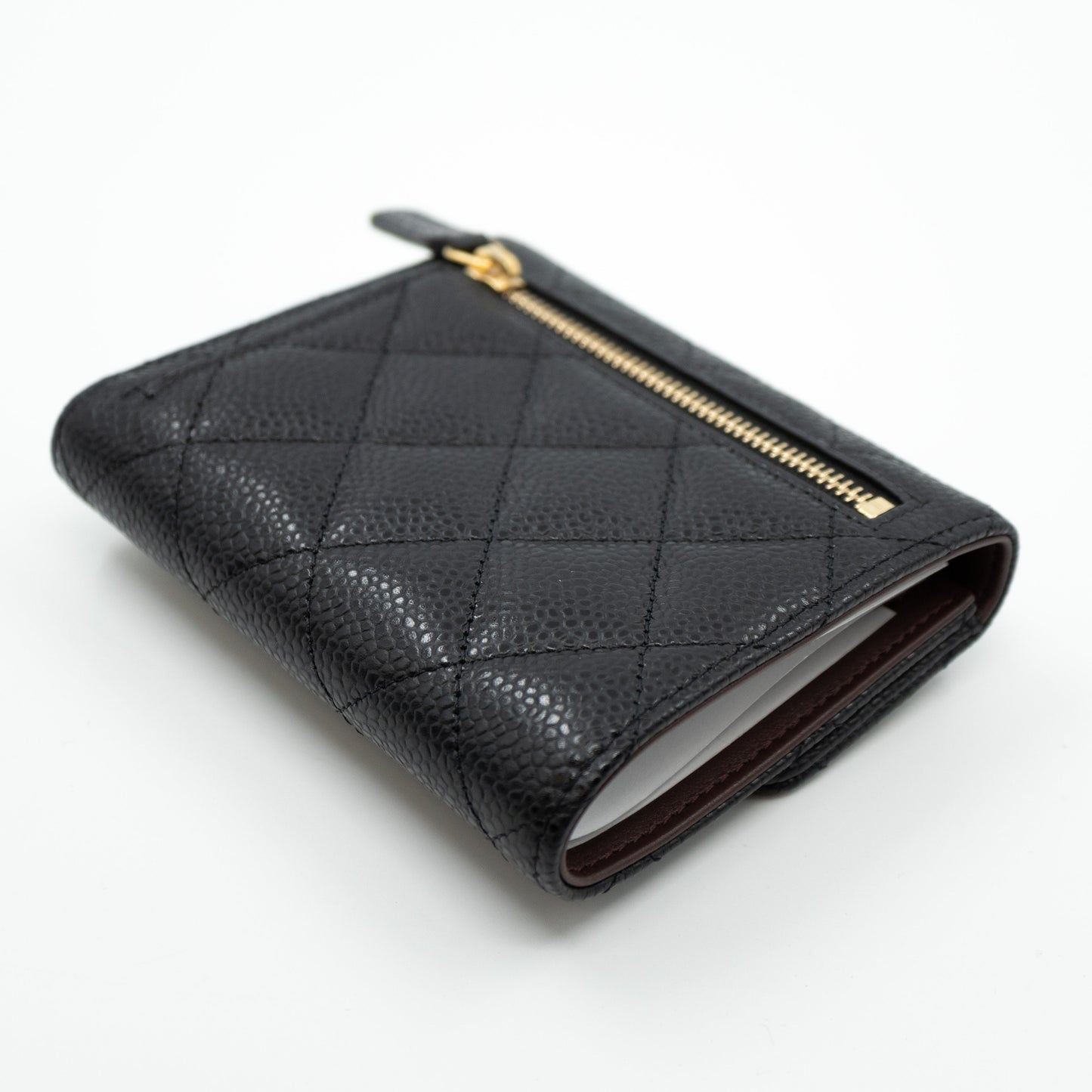 Small Classic Flap Wallet Black Caviar