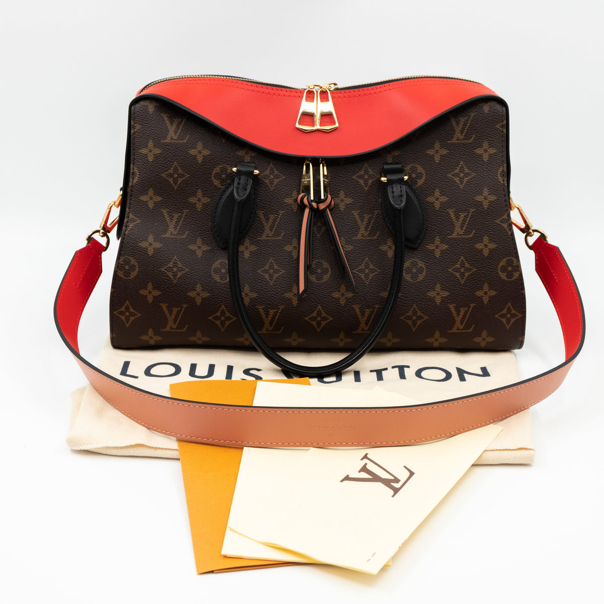 Louis-vuitton Tuileries Monogram Red Black