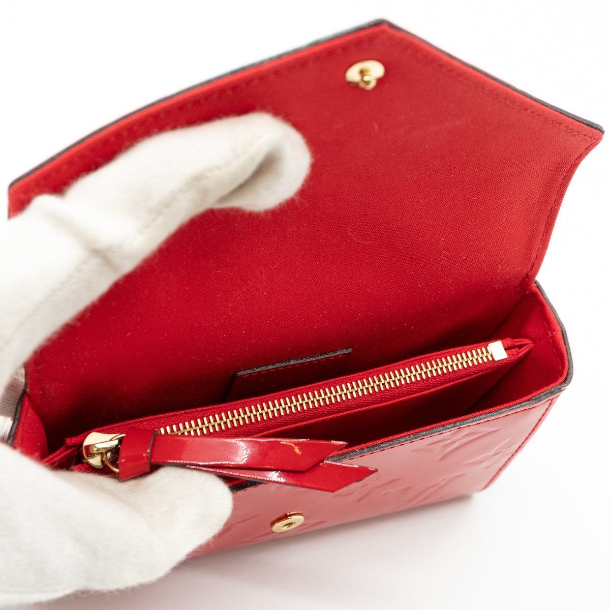 Louis-vuitton Lucie Pouch Vernis Cherry