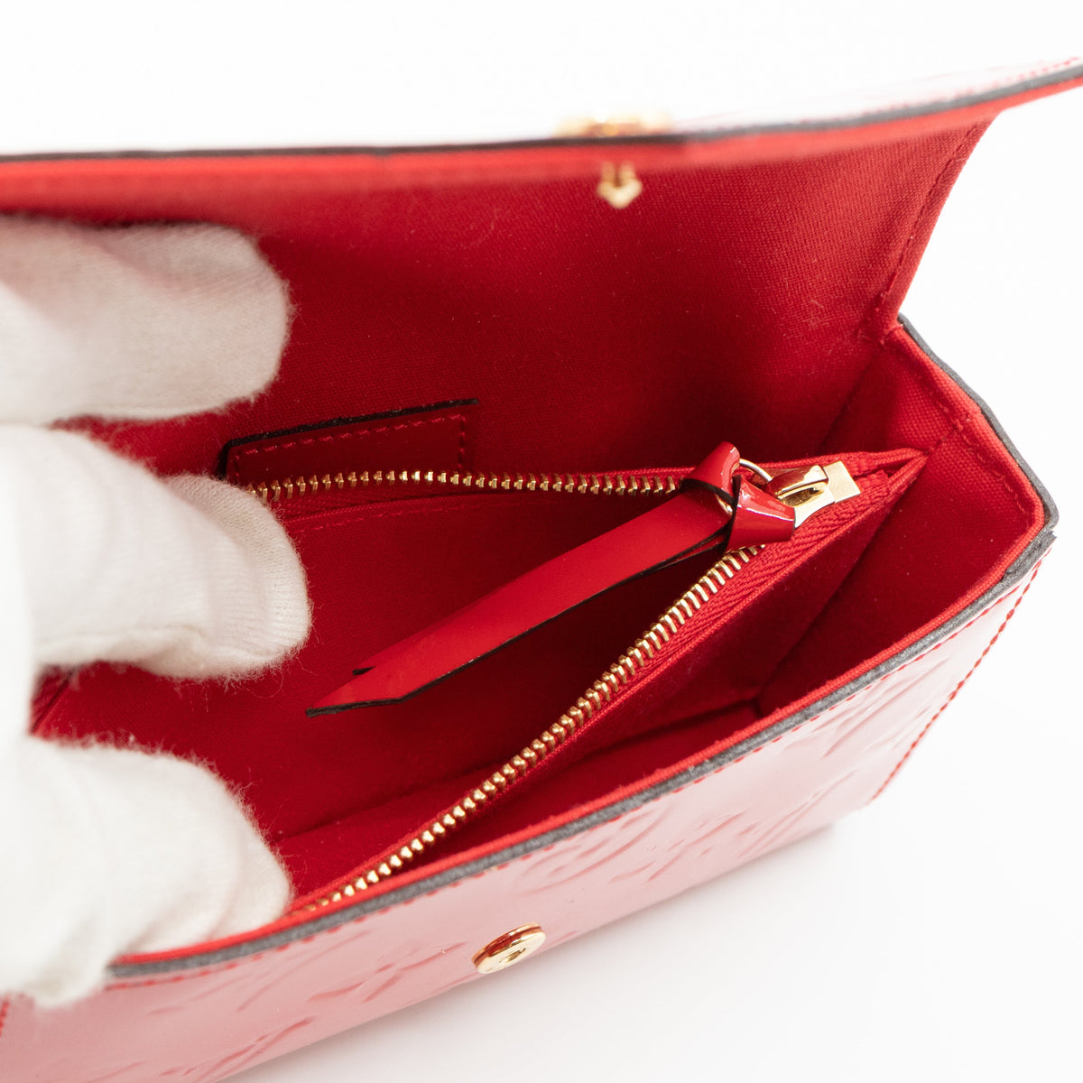 Louis-vuitton Lucie Pouch Vernis Cherry