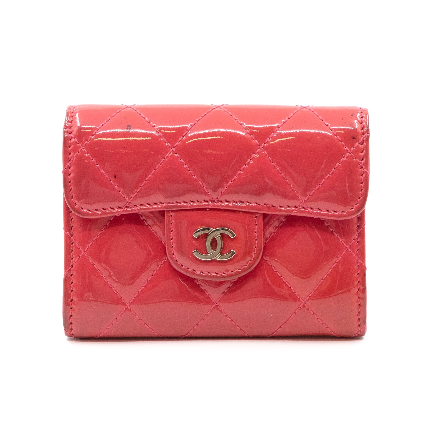 Classic Flap  Case Rose Patent Leather