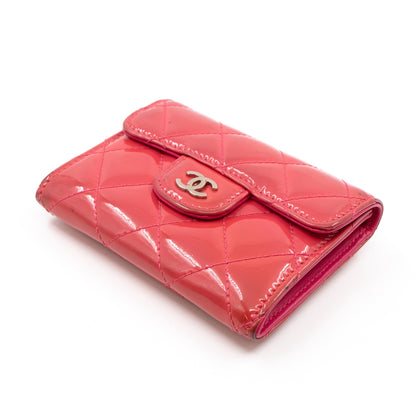 Classic Flap  Case Rose Patent Leather