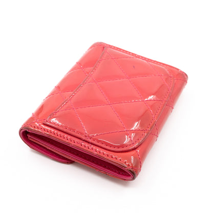 Classic Flap  Case Rose Patent Leather