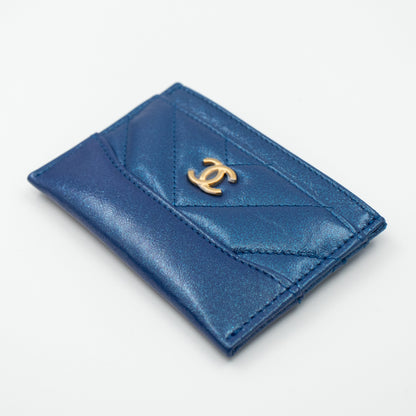 Holder Gabrielle Iridescent Blue Leather