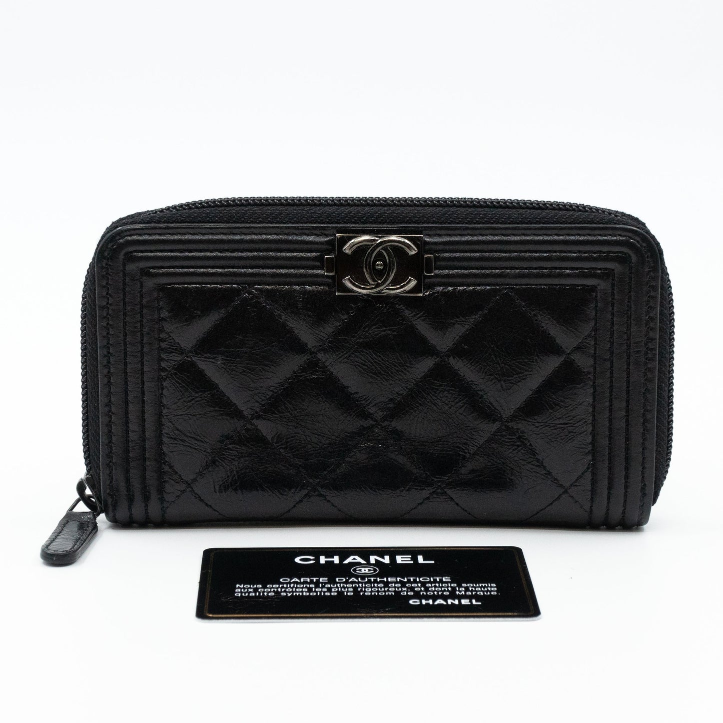 Medium Zipped Boy Wallet So Black