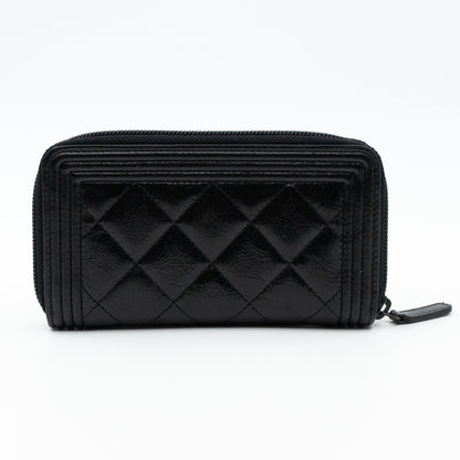 Medium Zipped Boy Wallet So Black