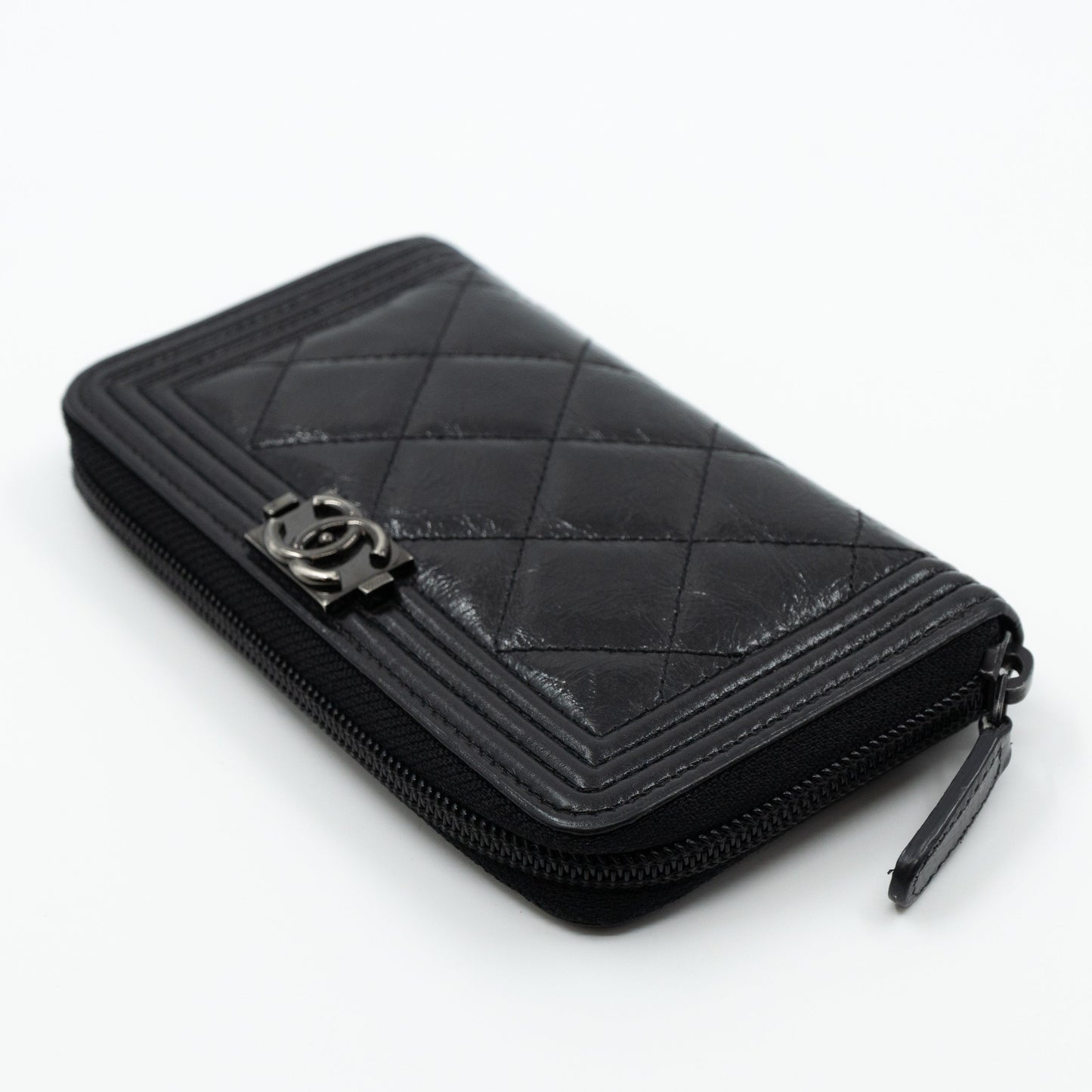 Medium Zipped Boy Wallet So Black