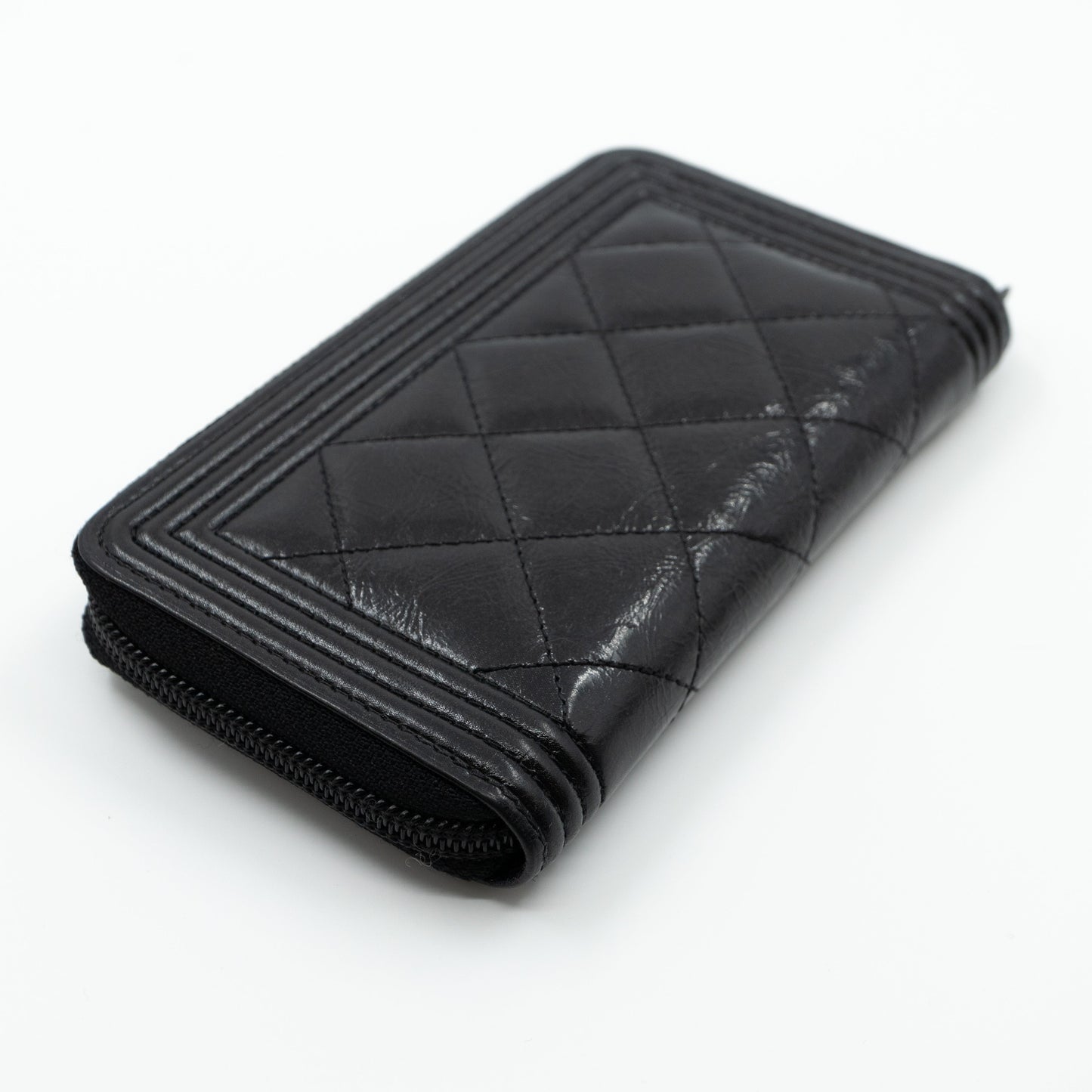 Medium Zipped Boy Wallet So Black