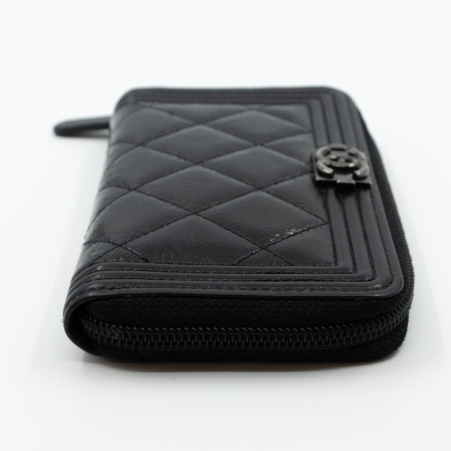 Medium Zipped Boy Wallet So Black