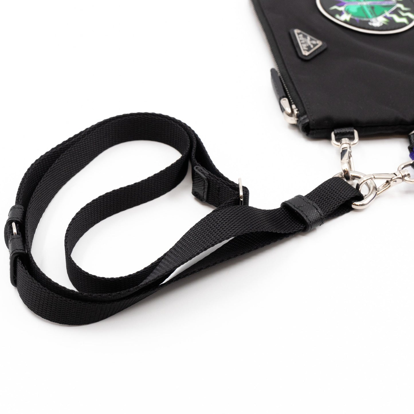 Lanyard Double Pouch Violet & Black Tessuto Nylon