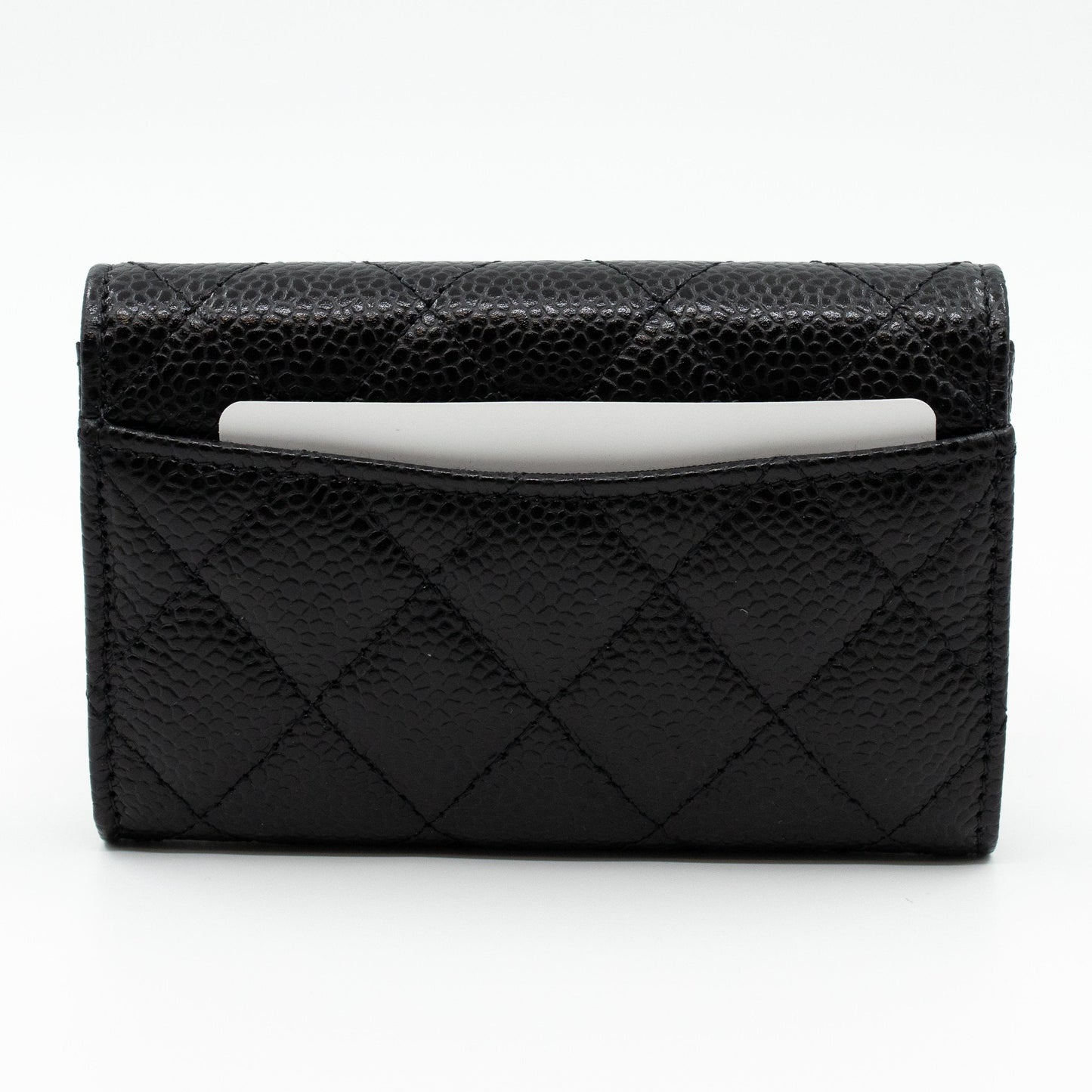 Classic Flap Card Case Black Caviar