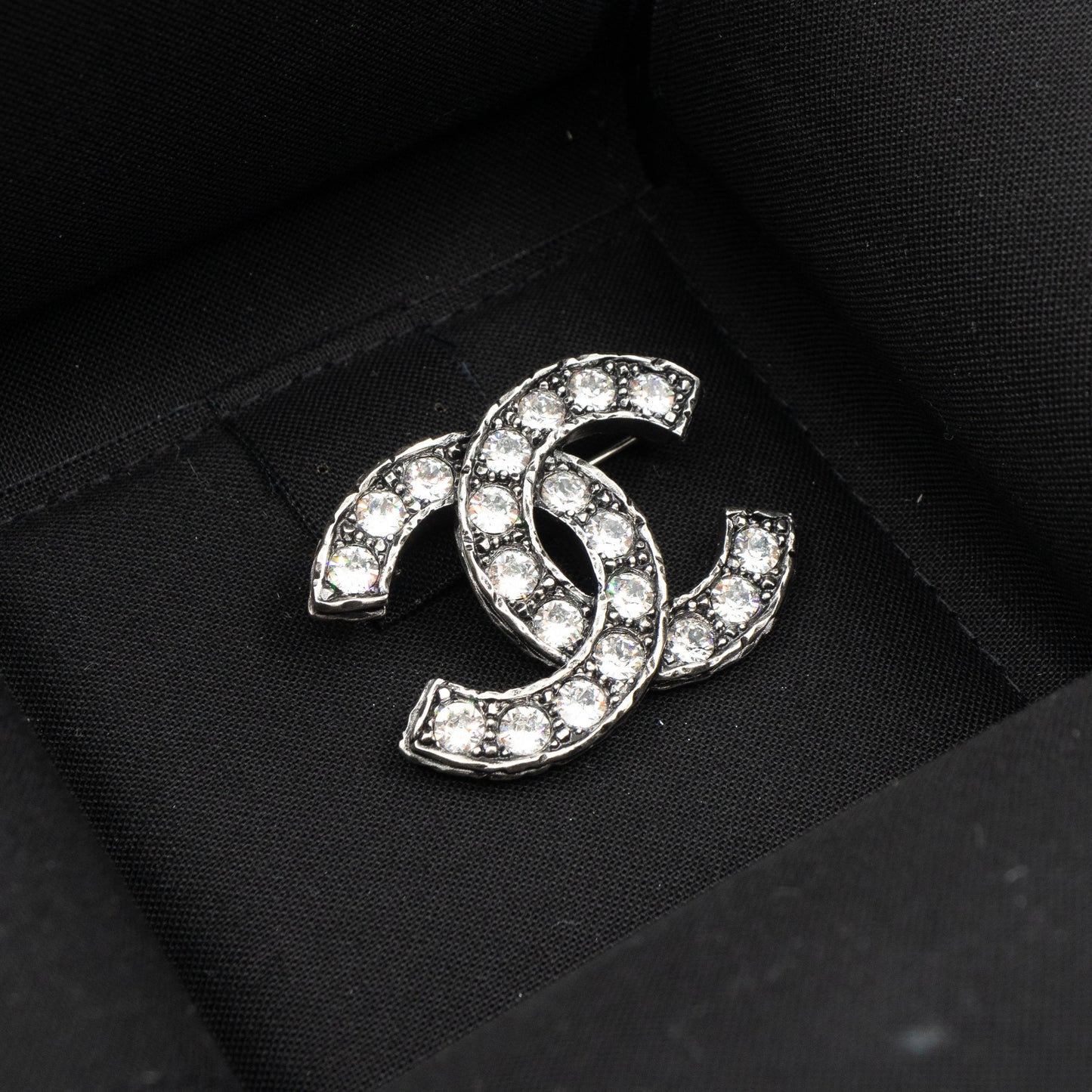 CC Brooch Crystal Ruthenium