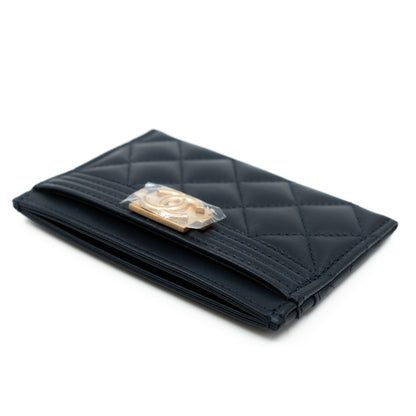 Boy Classic  Holder Navy Blue Leather