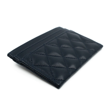 Boy Classic  Holder Navy Blue Leather
