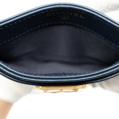 Boy Classic  Holder Navy Blue Leather