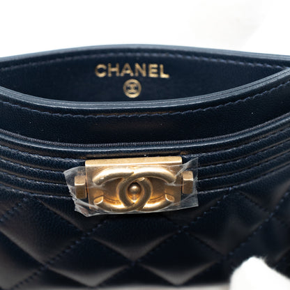 Boy Classic  Holder Navy Blue Leather
