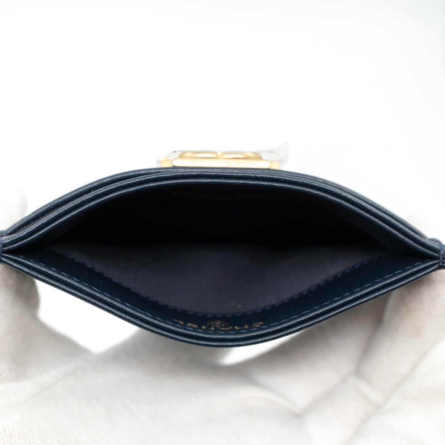 Boy Classic  Holder Navy Blue Leather