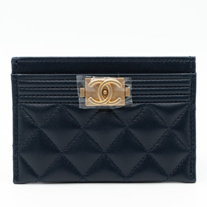 Boy Classic  Holder Navy Blue Leather