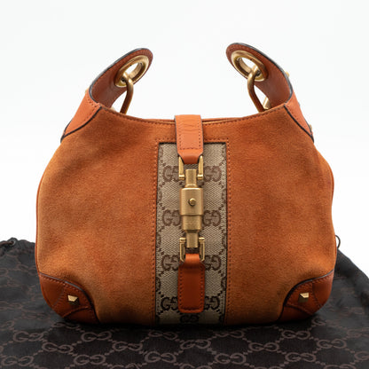 Small Jackie Orange Suede