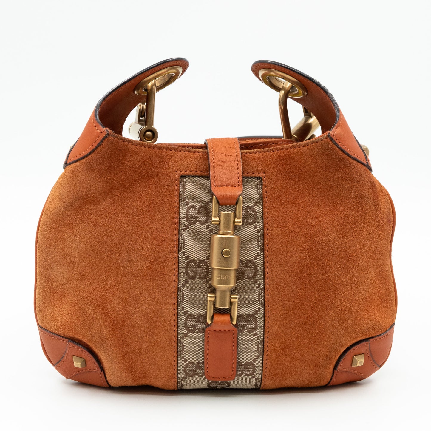 Small Jackie Orange Suede