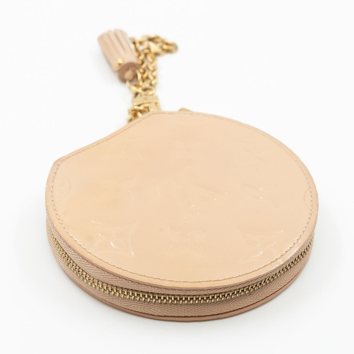 Louis-vuitton Round Coin Purse Vernis Rose Florentine