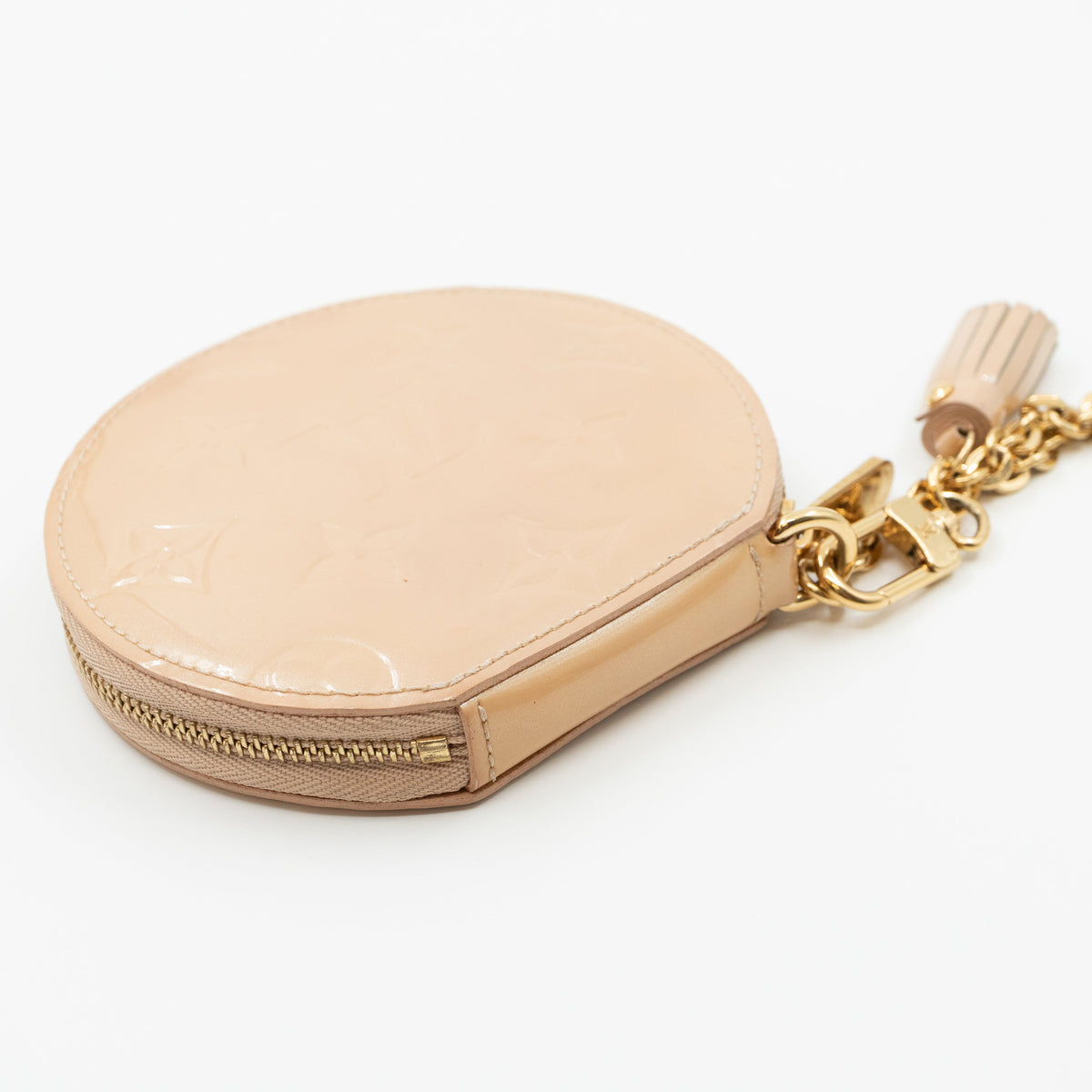 Louis-vuitton Round Coin Purse Vernis Rose Florentine