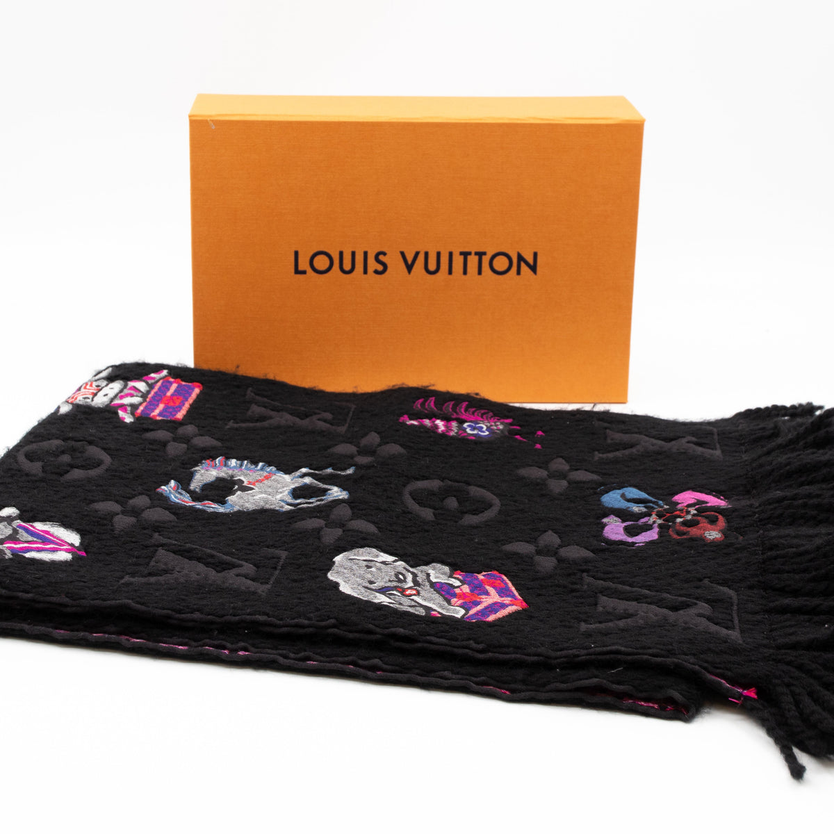 Louis-vuitton Logomania Superstition Scarf Black
