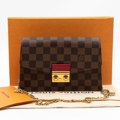Louis-vuitton Croisette Chain Wallet Damier Ebene