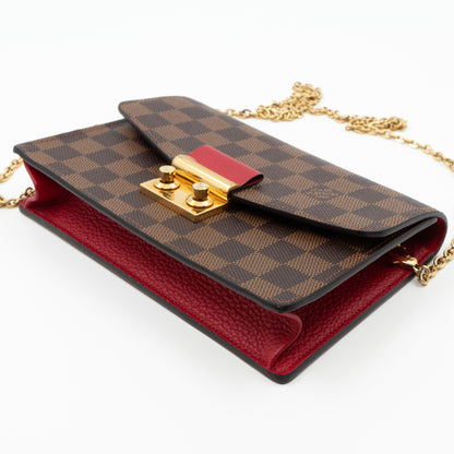 Louis-vuitton Croisette Chain Wallet Damier Ebene