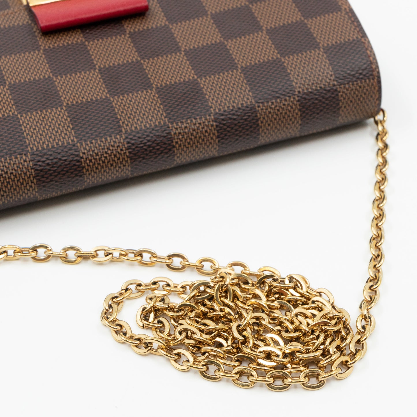 Louis-vuitton Croisette Chain Wallet Damier Ebene