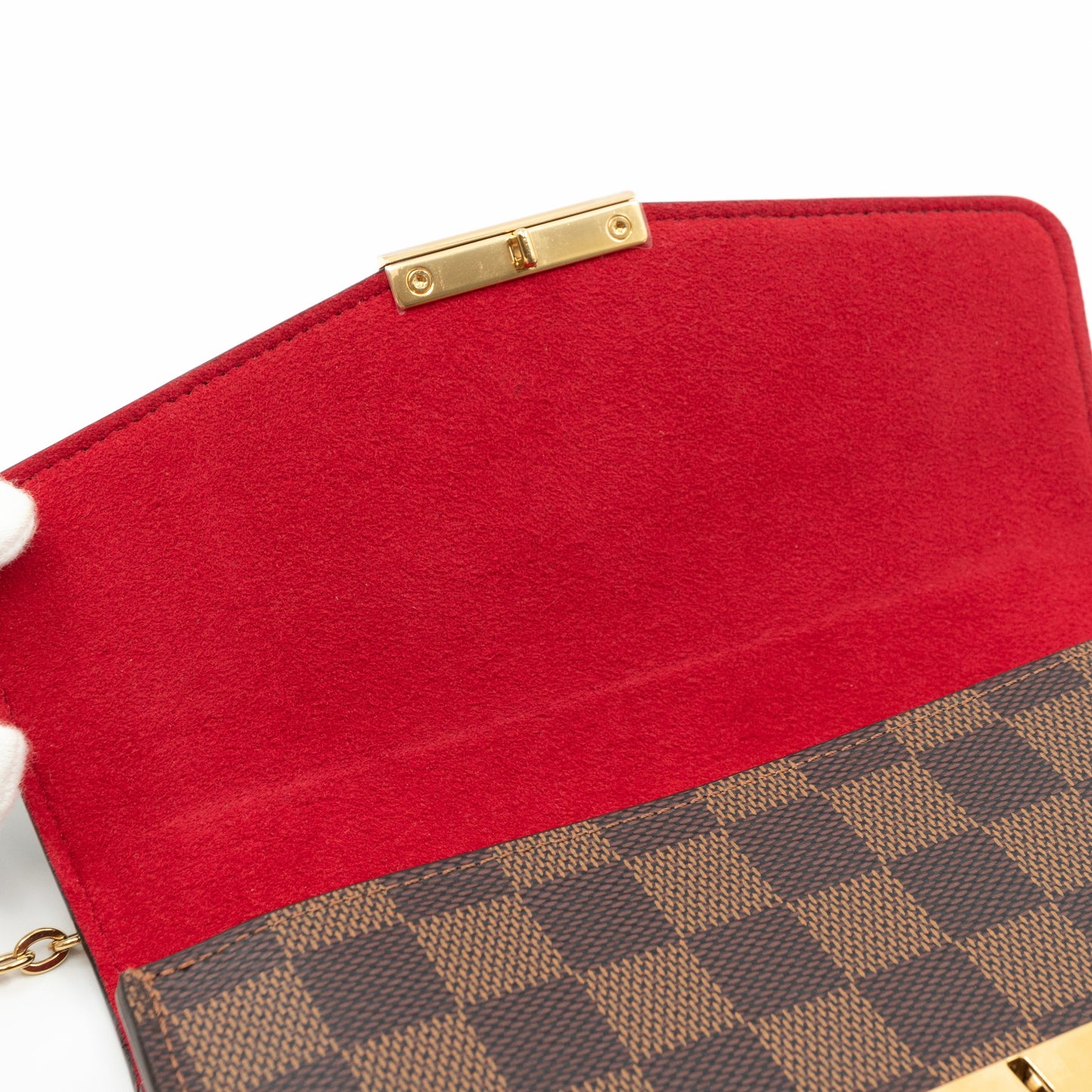 Louis-vuitton Croisette Chain Wallet Damier Ebene