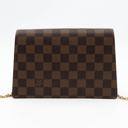 Louis-vuitton Croisette Chain Wallet Damier Ebene