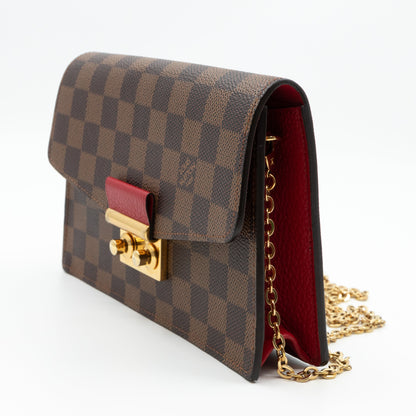 Louis-vuitton Croisette Chain Wallet Damier Ebene