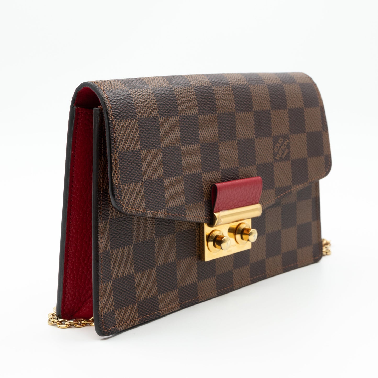 Louis-vuitton Croisette Chain Wallet Damier Ebene